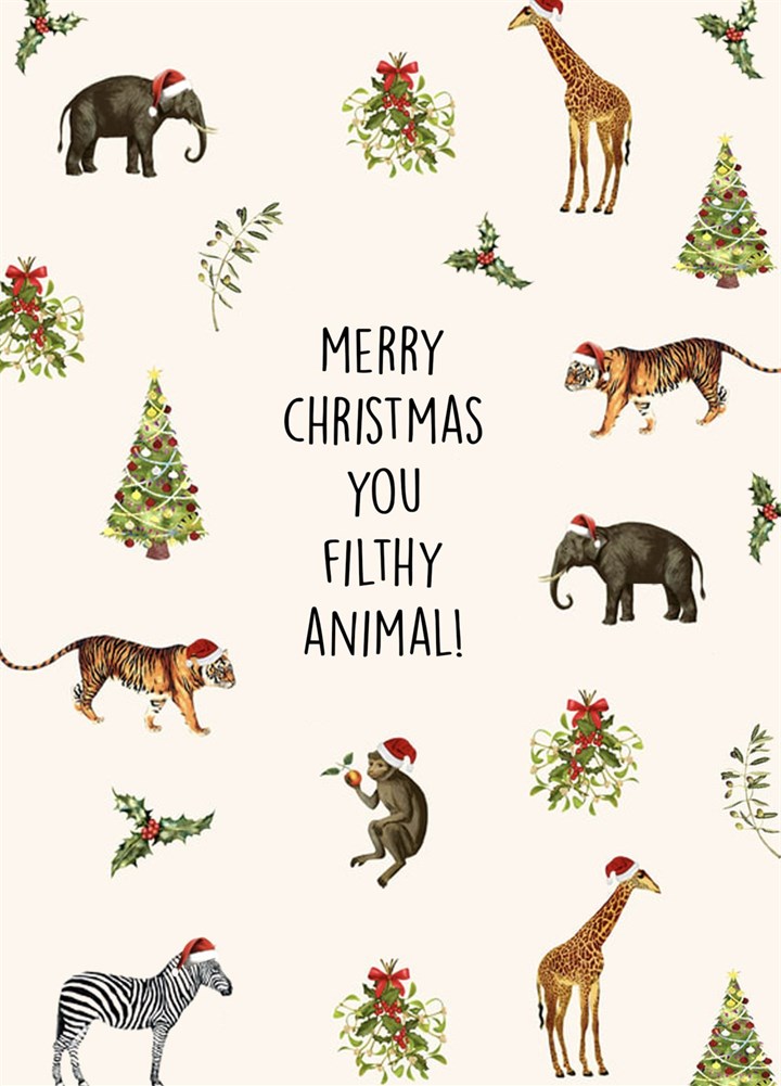 Merry Christmas You Filthy Animal Card