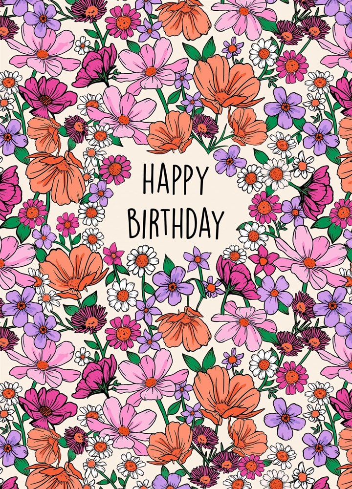 Beautiful Botanical Birthday Card