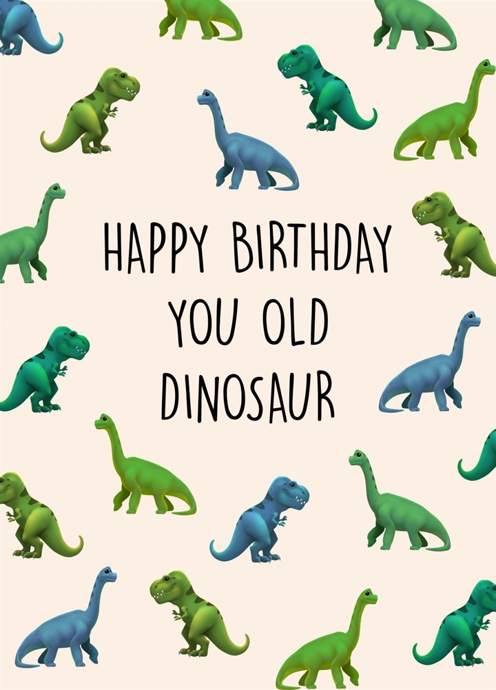 Old Dinosaur Card
