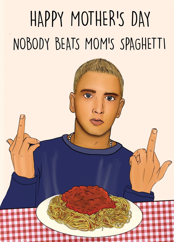 Nobody Beats Mom's Spaghetti Card
