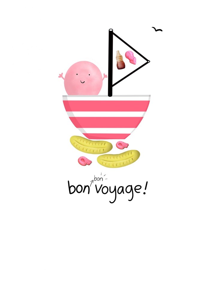 Bon (bon) Voyage! Card