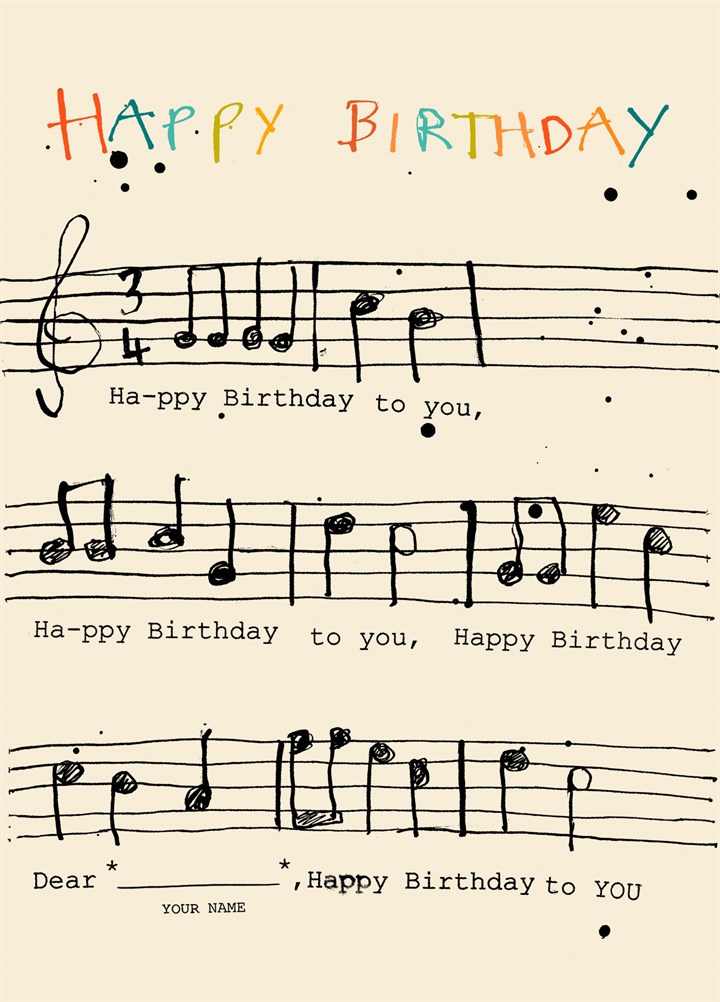 Happy Birthday Song Card