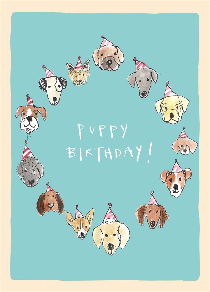 Puppy Birthday Card
