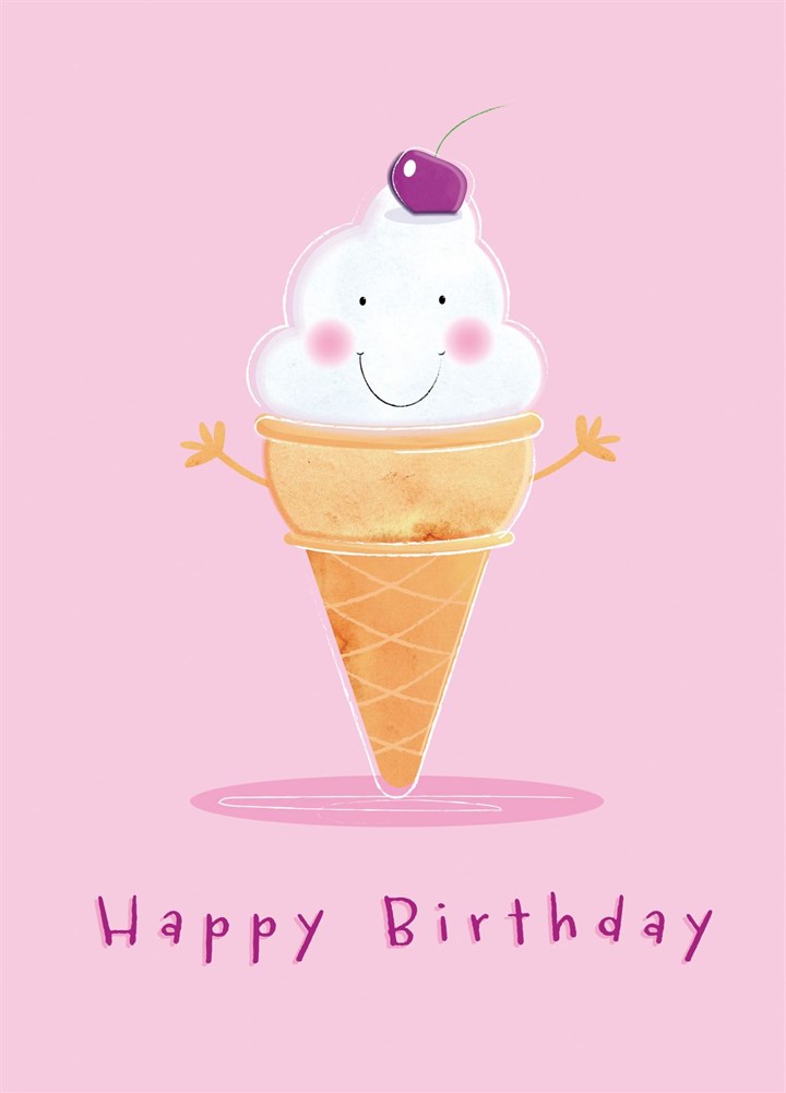 Happy Ice Cream Birthday Card