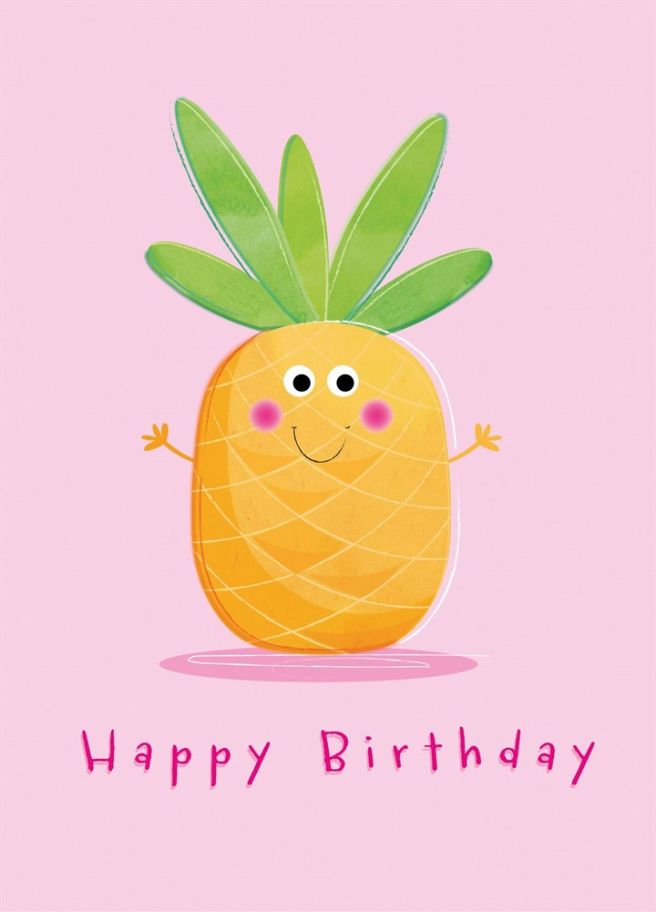 Happy Pineapple Birthday Card