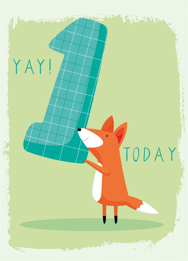 1 Today Fox Birthday Card