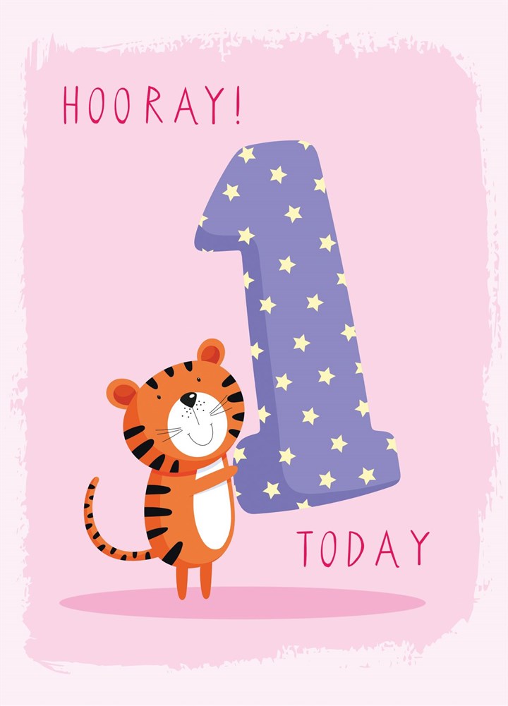 1 Today Tiger Birthday Card