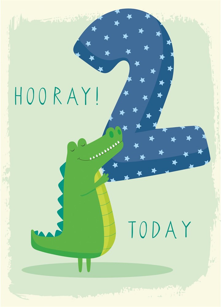 2 Today Crocodile Birthday Card