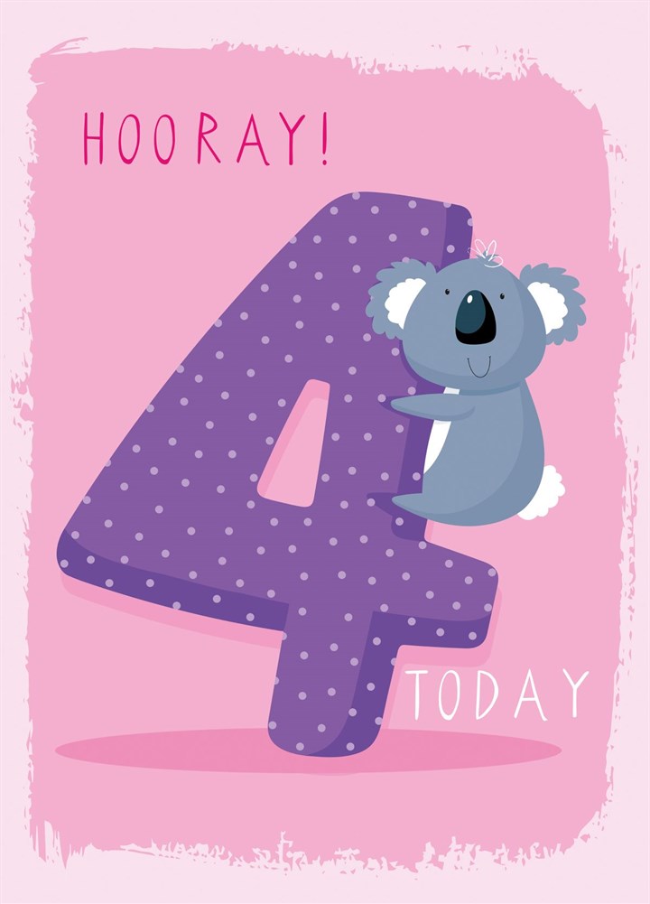 4 Today Koala Birthday Card