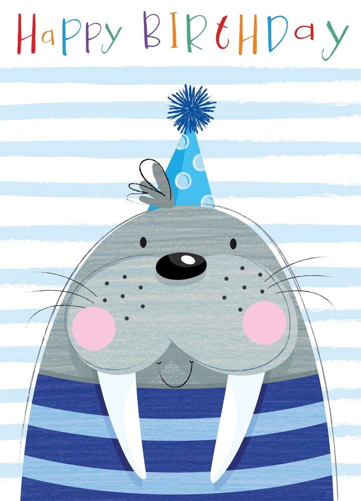 Happy Birthday Walrus Card