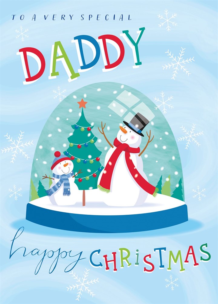 Daddy Snowmen Christmas Card