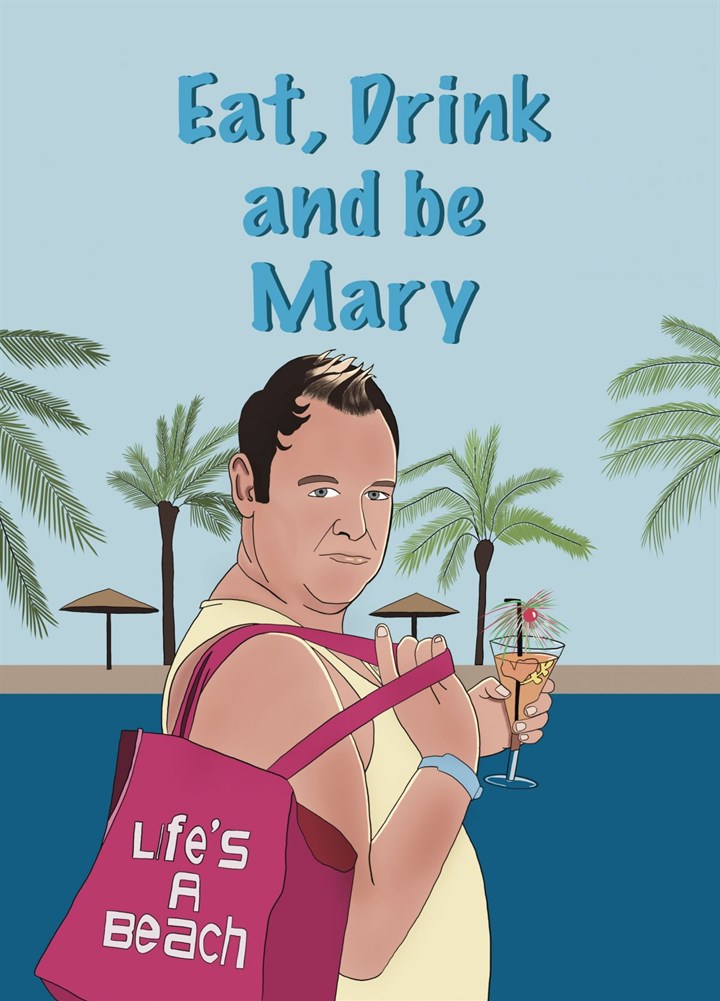 Benidorm's Kenneth, Eat, Drink And Be Mary Card