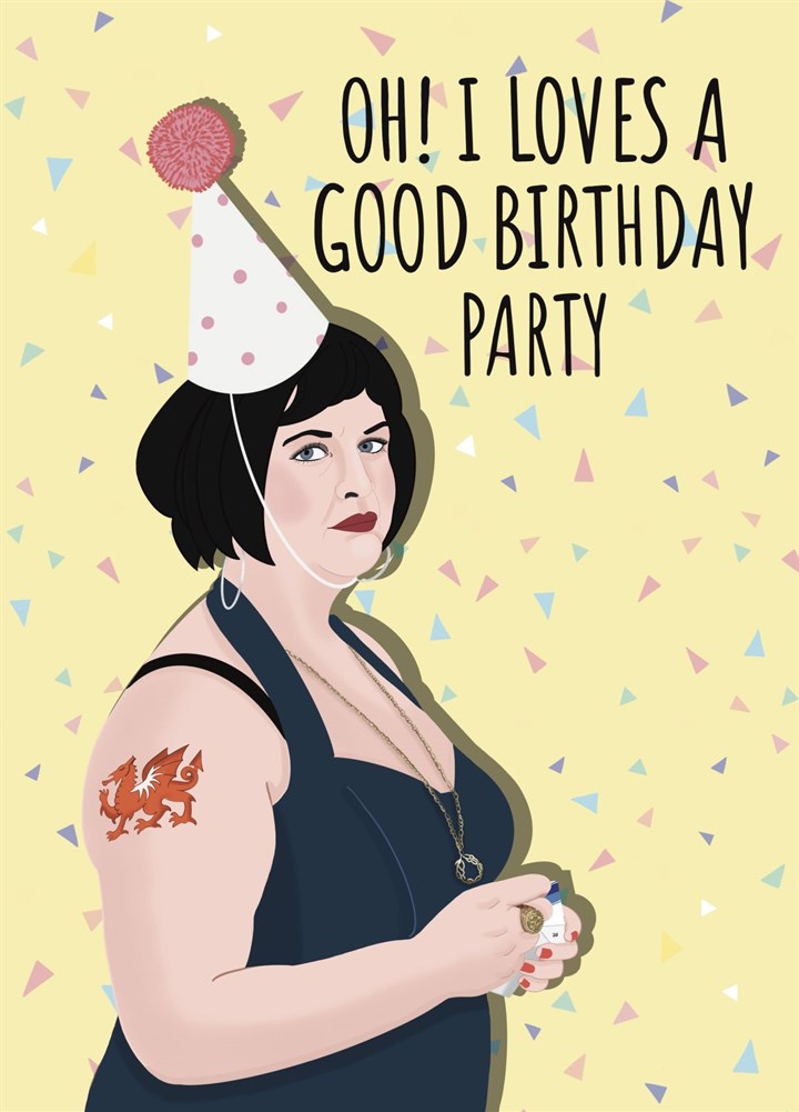Nessa Loves To Party - Birthday Card