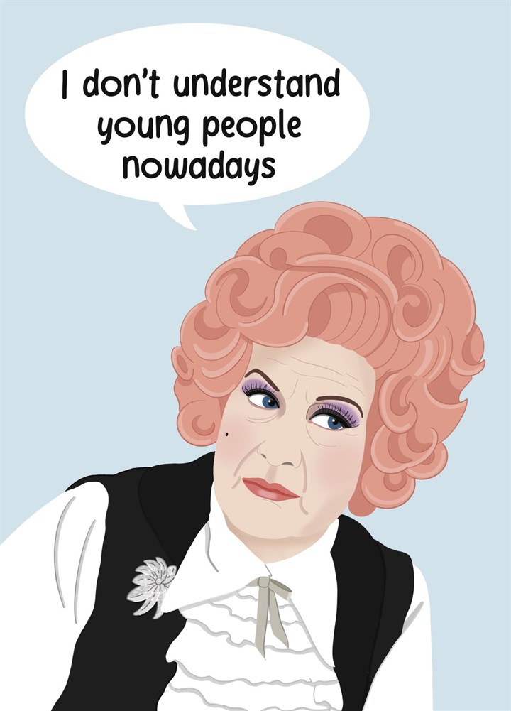 Are You Being Served - Mrs Slocombe Birthday Card