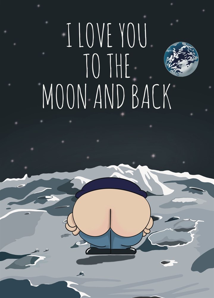 Moon And Back - Funny Valentine’s Day Card