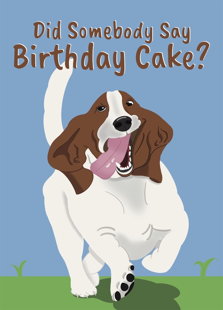 Birthday Cake - Greedy Dog - Funny Birthday Card