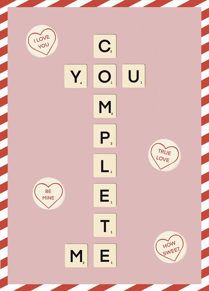 You Complete Me - Valentine's Day Card