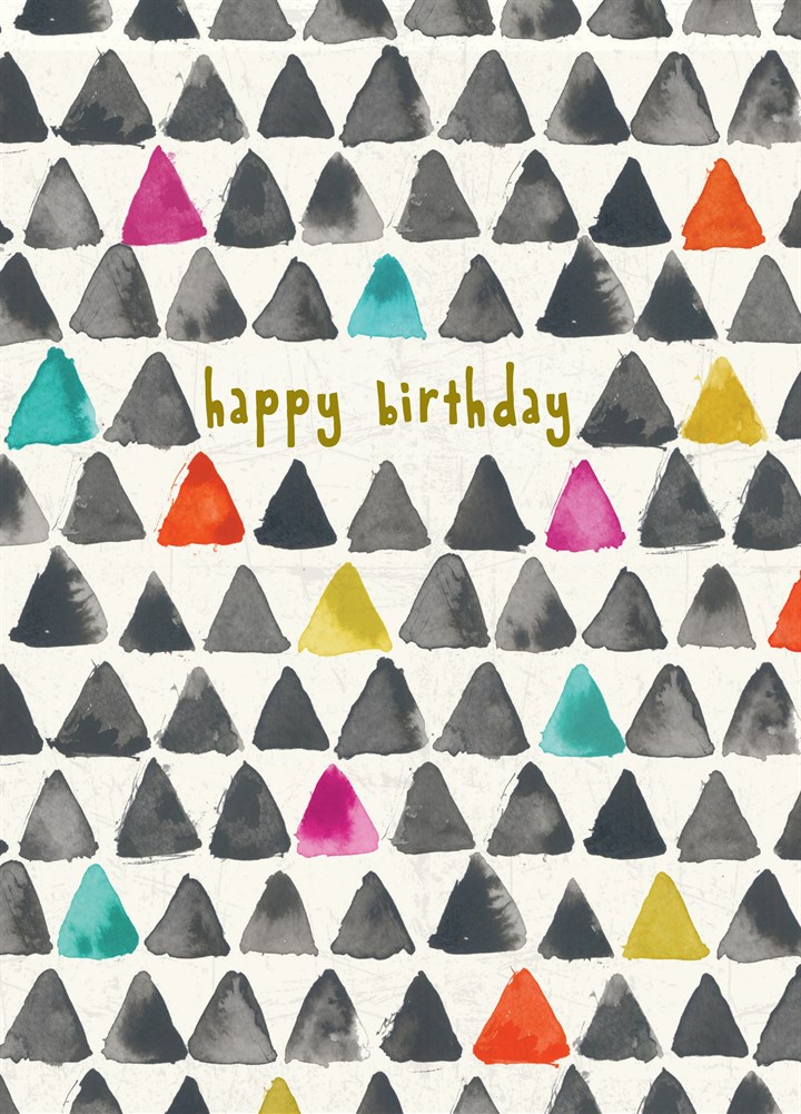 Happy Birthday Grey Card