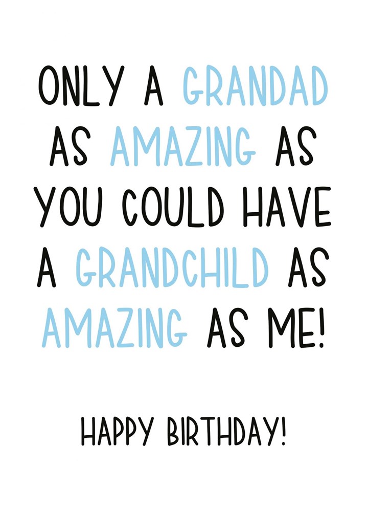 Amazing Grandad Card