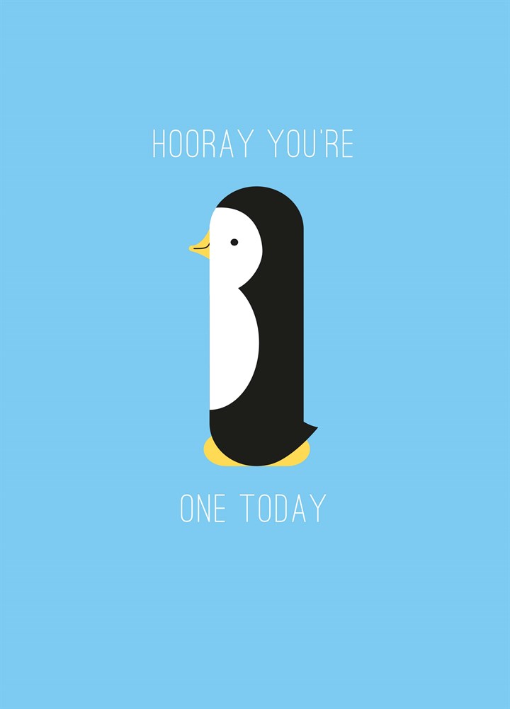 Hooray You're One Today Card