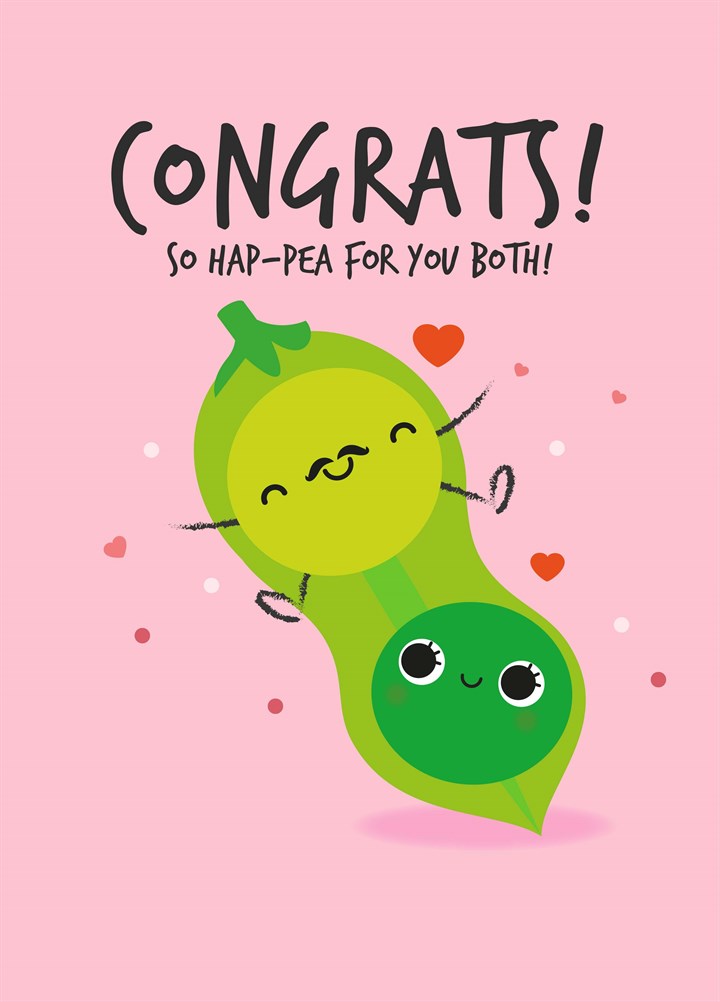 Congrats So Hap-Pea For You Both Card