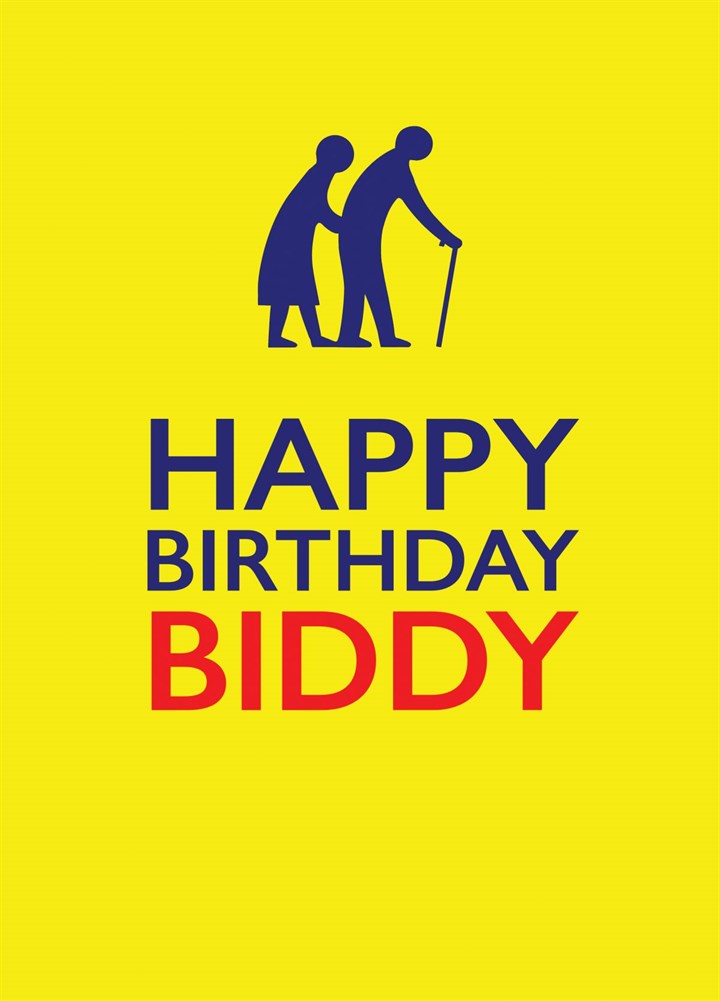 Biddy Birthday Card