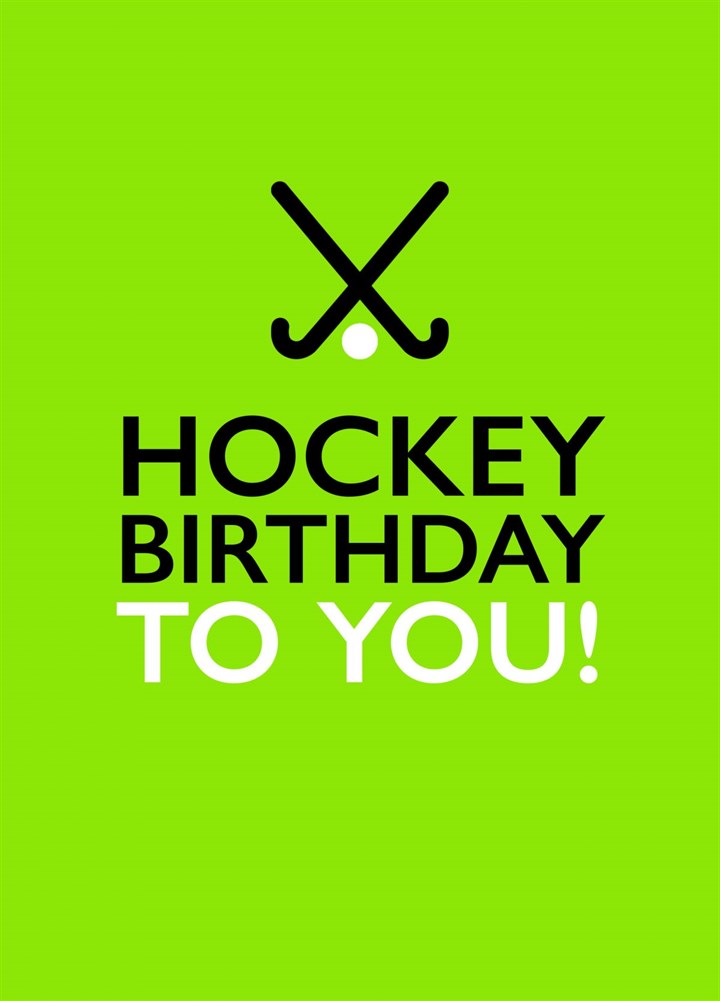 Hockey Birthday Card