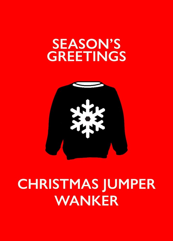 Christmas Jumper Wanker Card