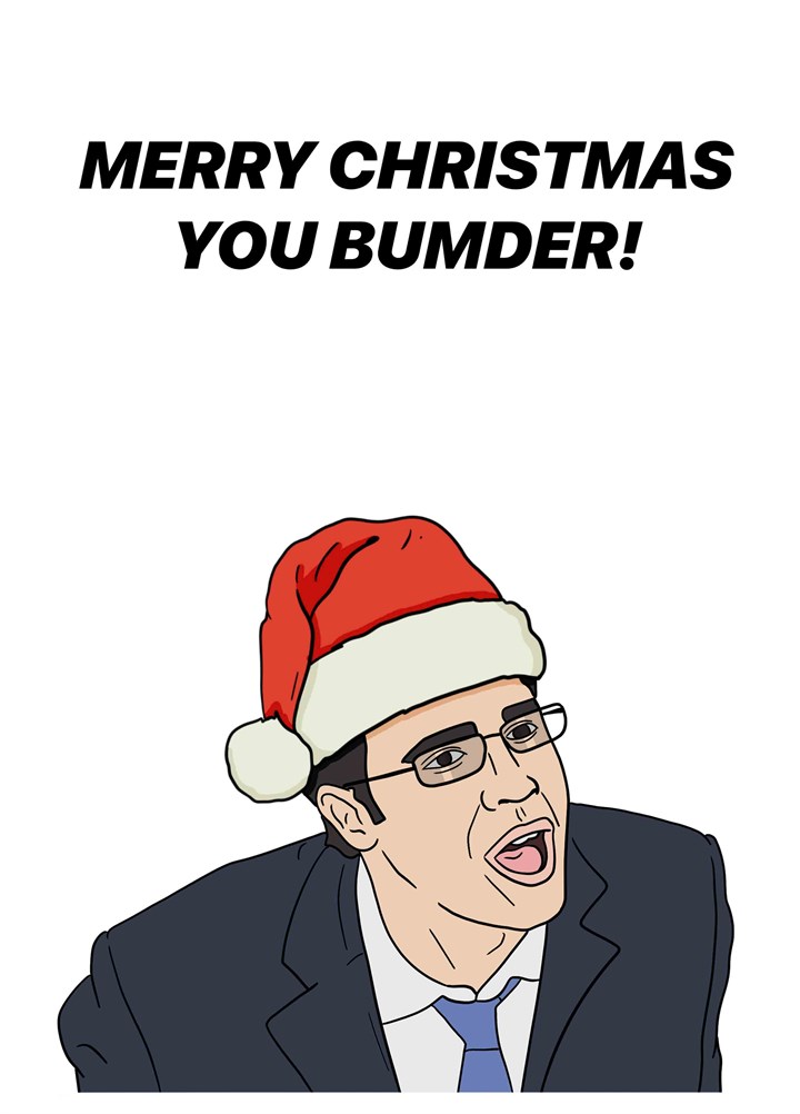 Merry Christmas Bumder Card