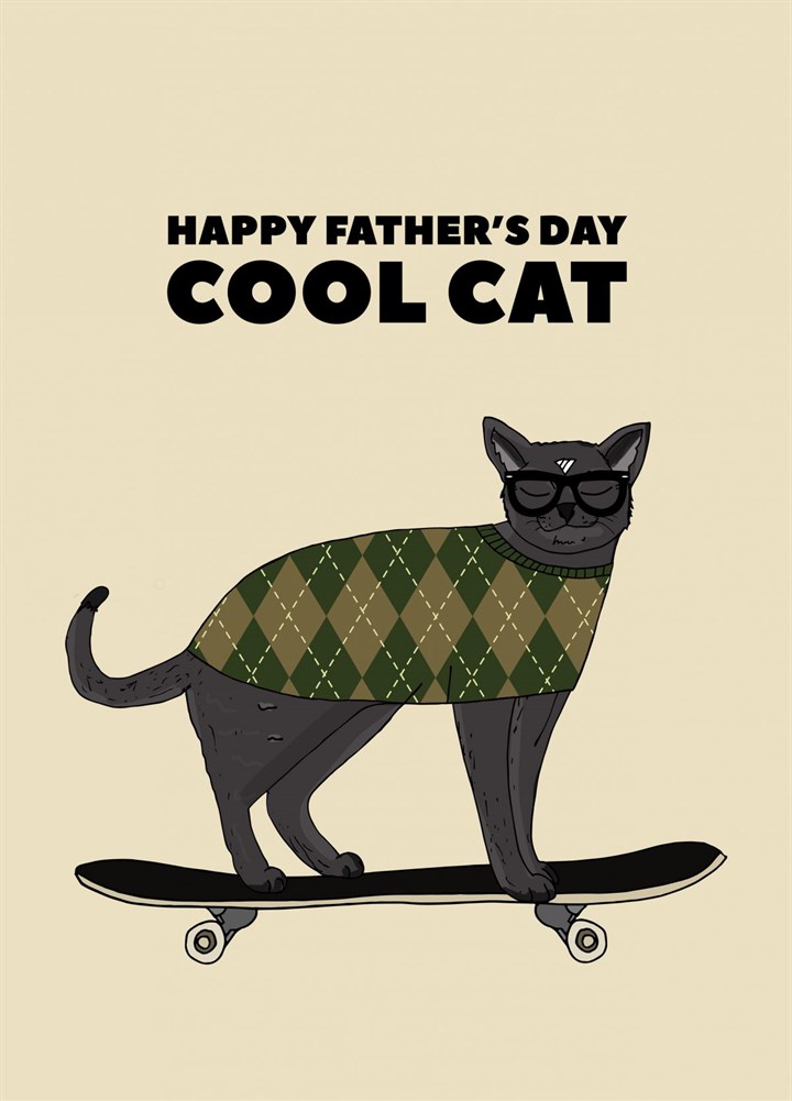 Cool Cat Dad Card