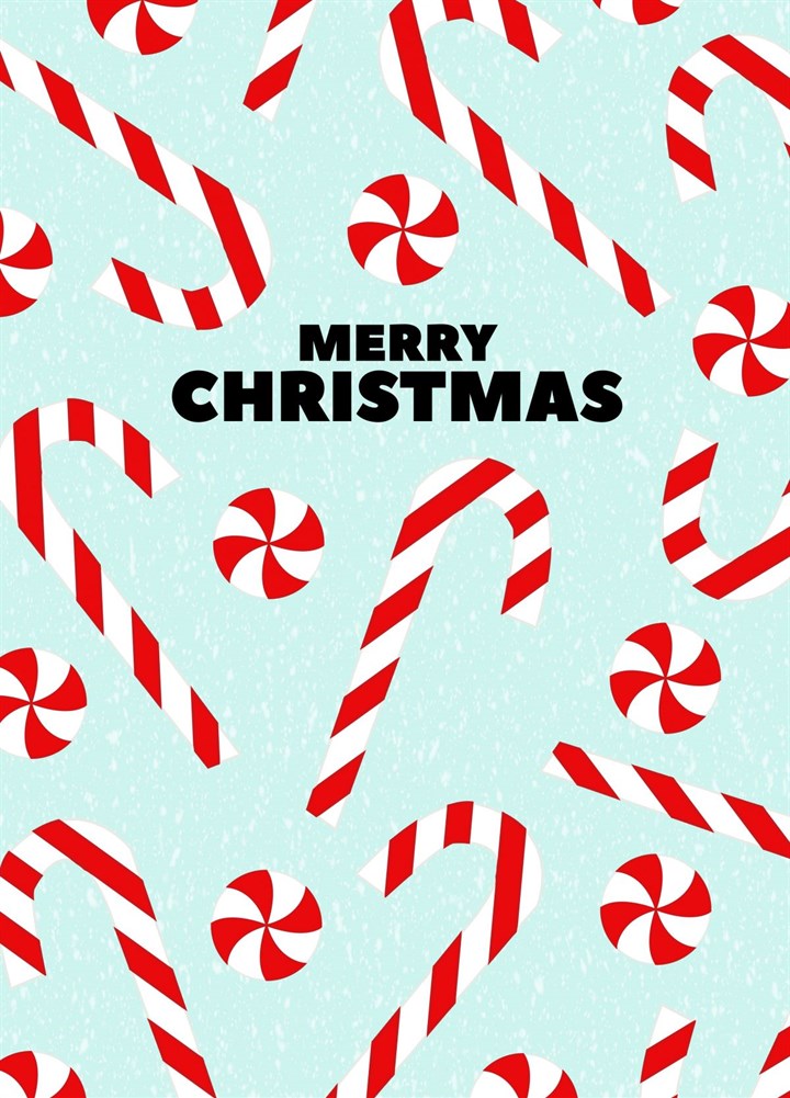 Merry Christmas Candy Cane Card
