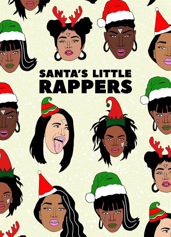 Santa's Little Rappers Chrtistmas Card