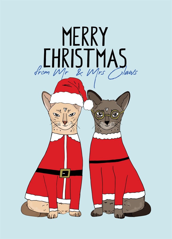 Merry Christmas From Mr And Mrs Claws Card