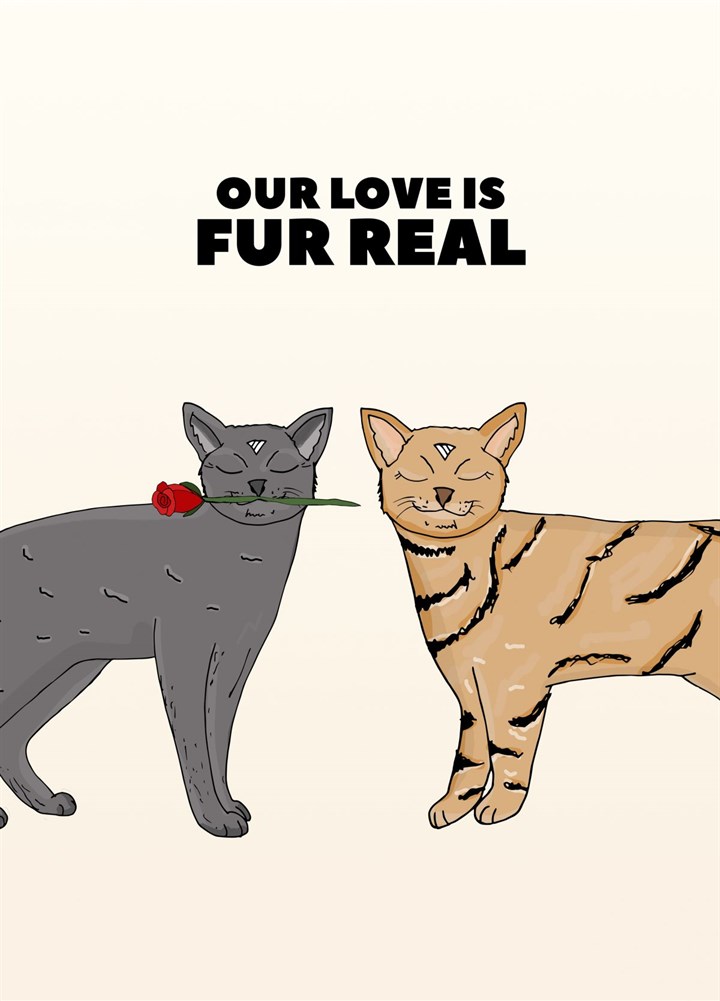 Our Love Is Fur Real Card