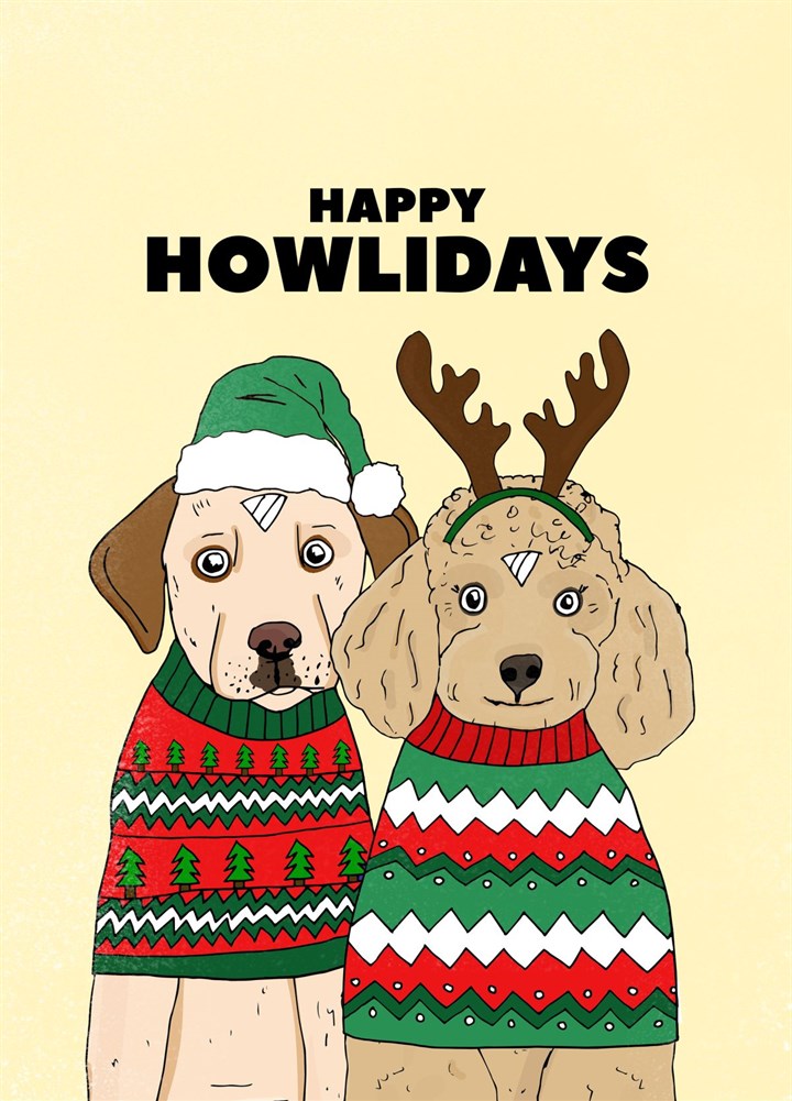 Happy Howlidays Christmas Card