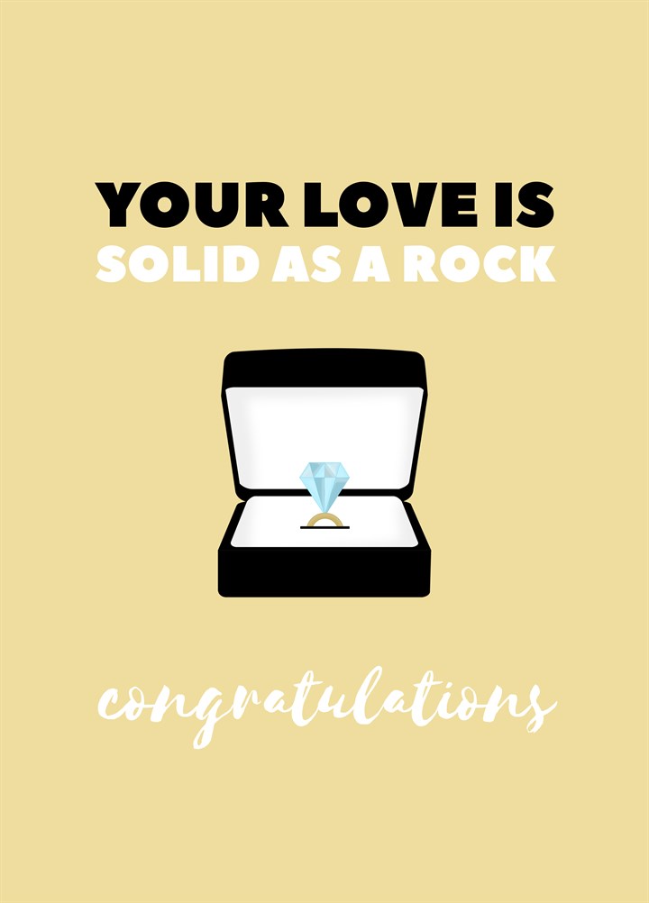 Your Love Is Solid As A Rock Card