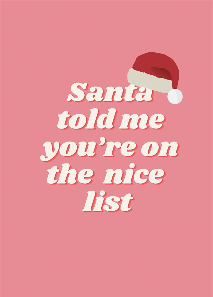 Santa's Nice List Card