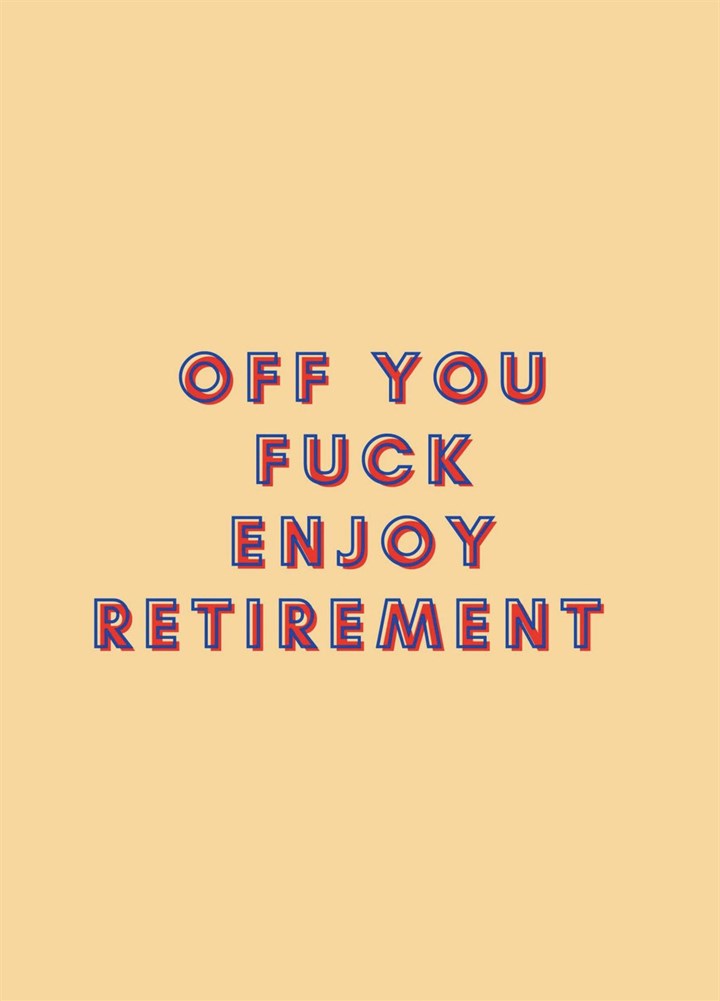 Rude Retirement Card