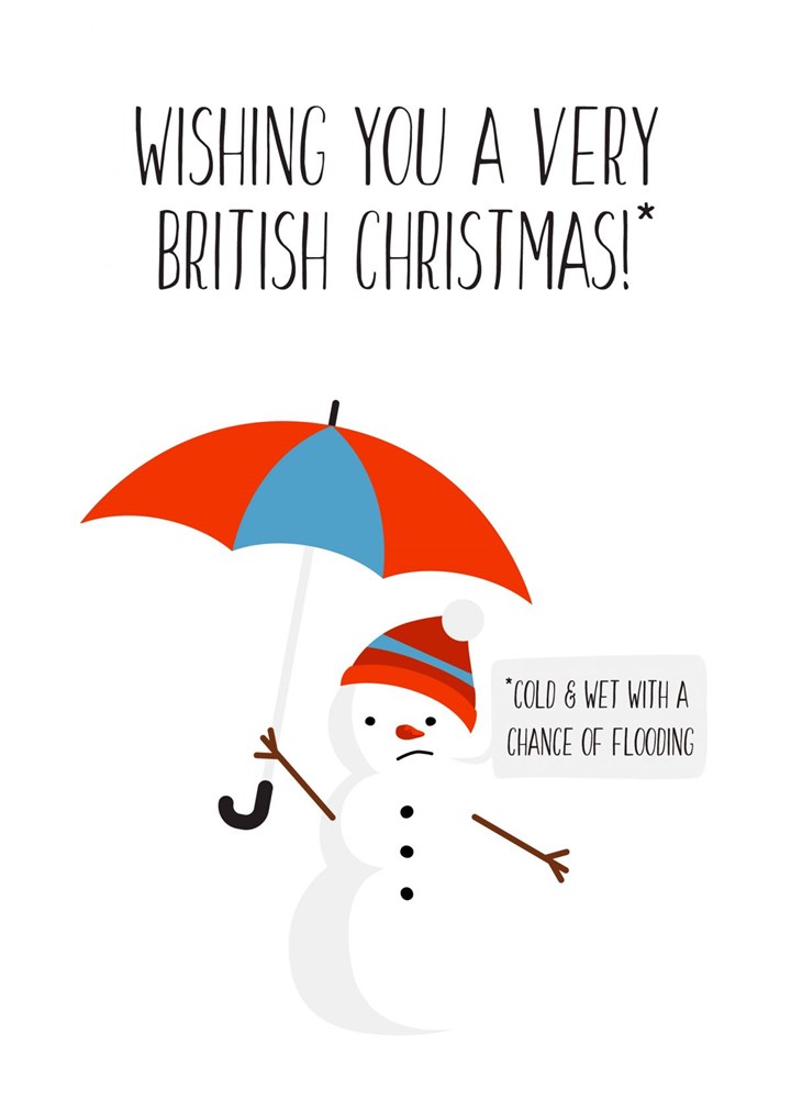 Wishing You A Very British Christmas Card