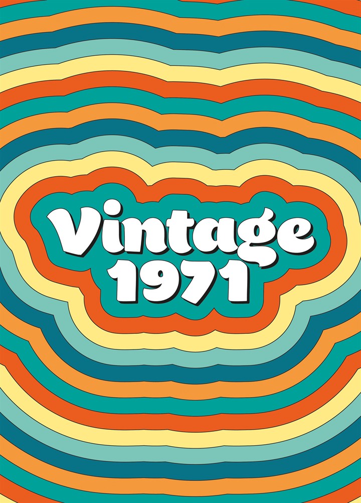 Vintage 1971 Retro Card