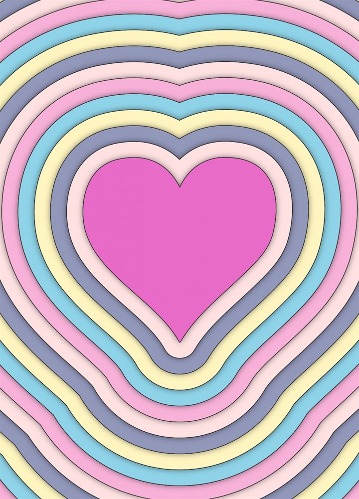 Retro Valentine's Heart Card