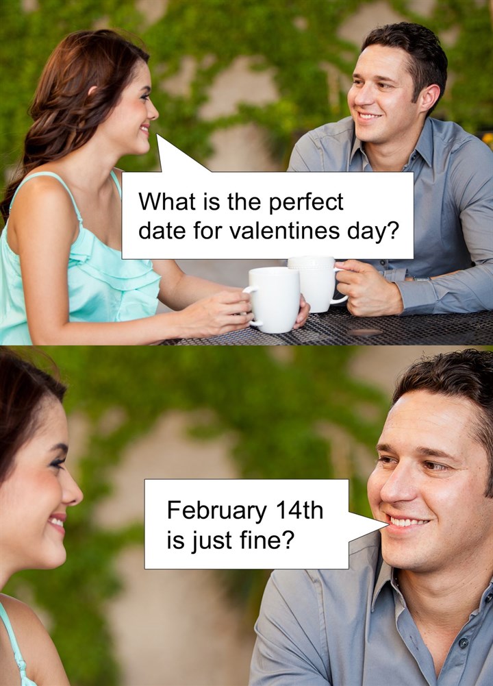 The Perfect Date For Valentines Card