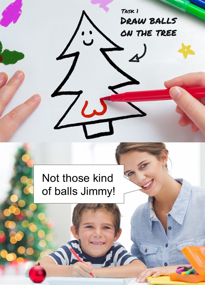 Draw Balls On The Tree Card
