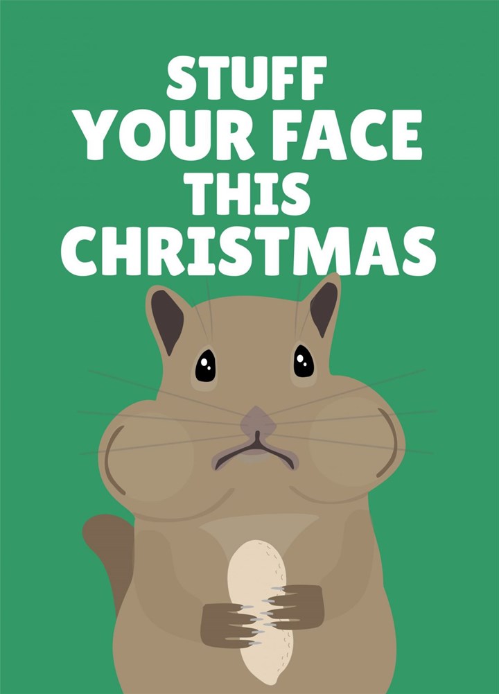 Stuff Your Face This Christmas Card