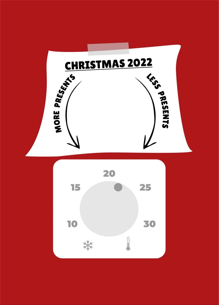 Christmas 2022 Thermostat More Presents Card