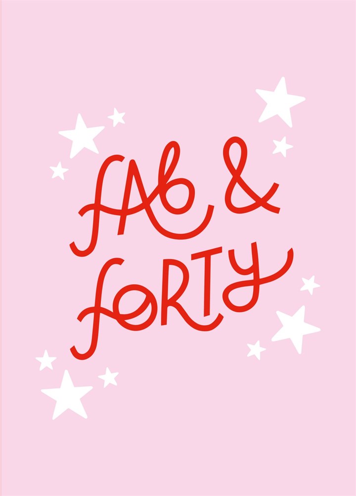 Fab And Forty Card