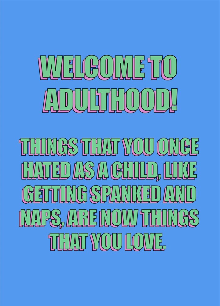 Naps And Spanking Card