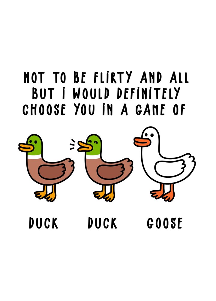 Duck Duck Goose Card