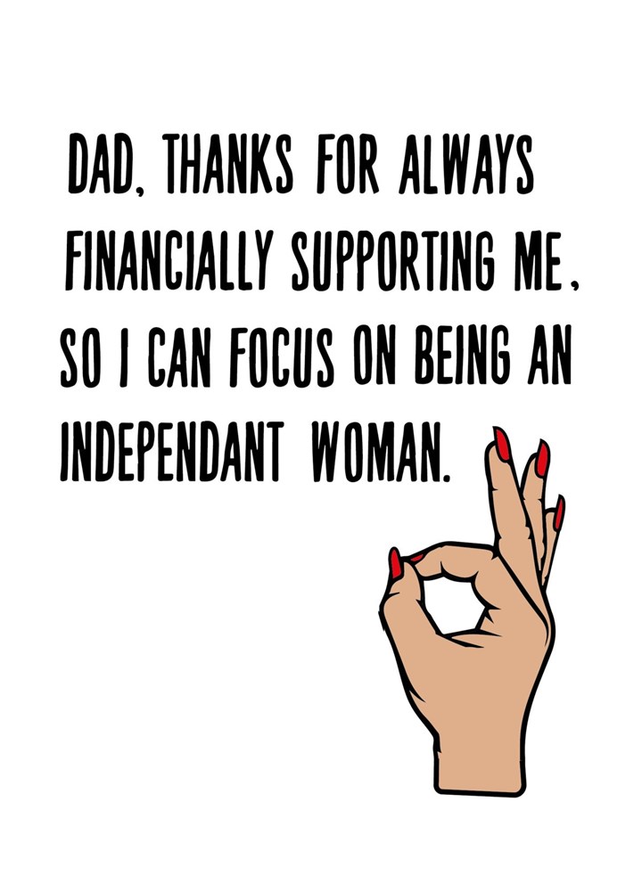 Independent Woman Card