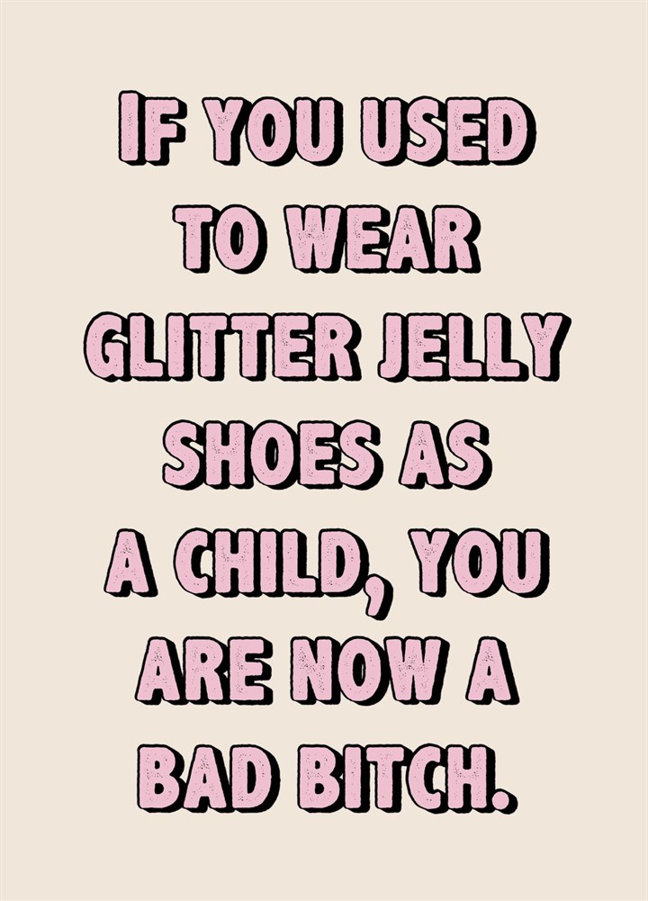 Glitter Shoes Card